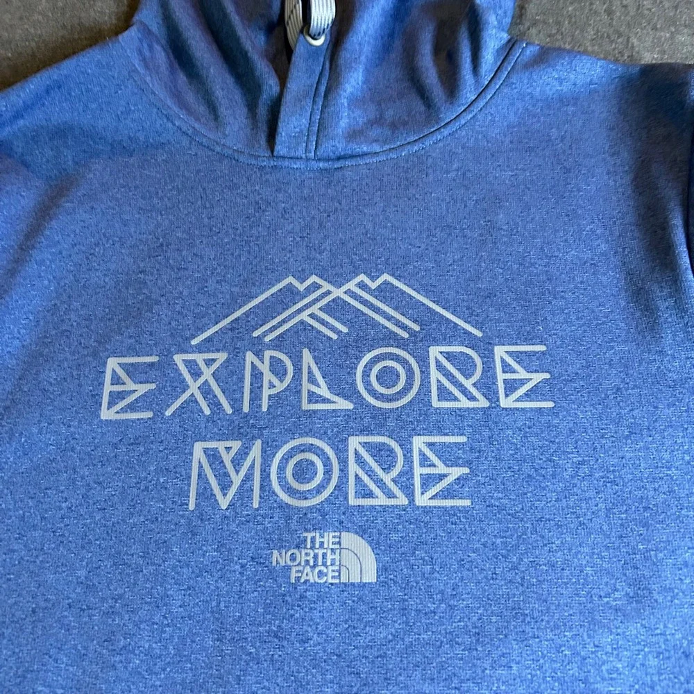 The North Face‎ Men's Explore More Hoodie Medium Blue Heathered Pullover